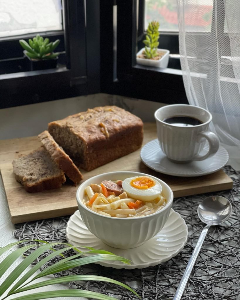 Filipino Soup - Creamy Sopas with Banana Walnut Bread