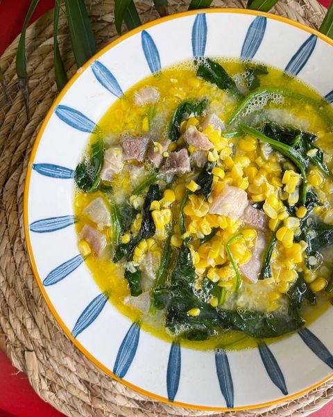 Pinoy Food - Suam na Mais with Spinach