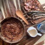 House of Hazelknots - Champorado cooked in coconut milk with latik House of Hazelknots - Champorado cooked in coconut milk with latik
